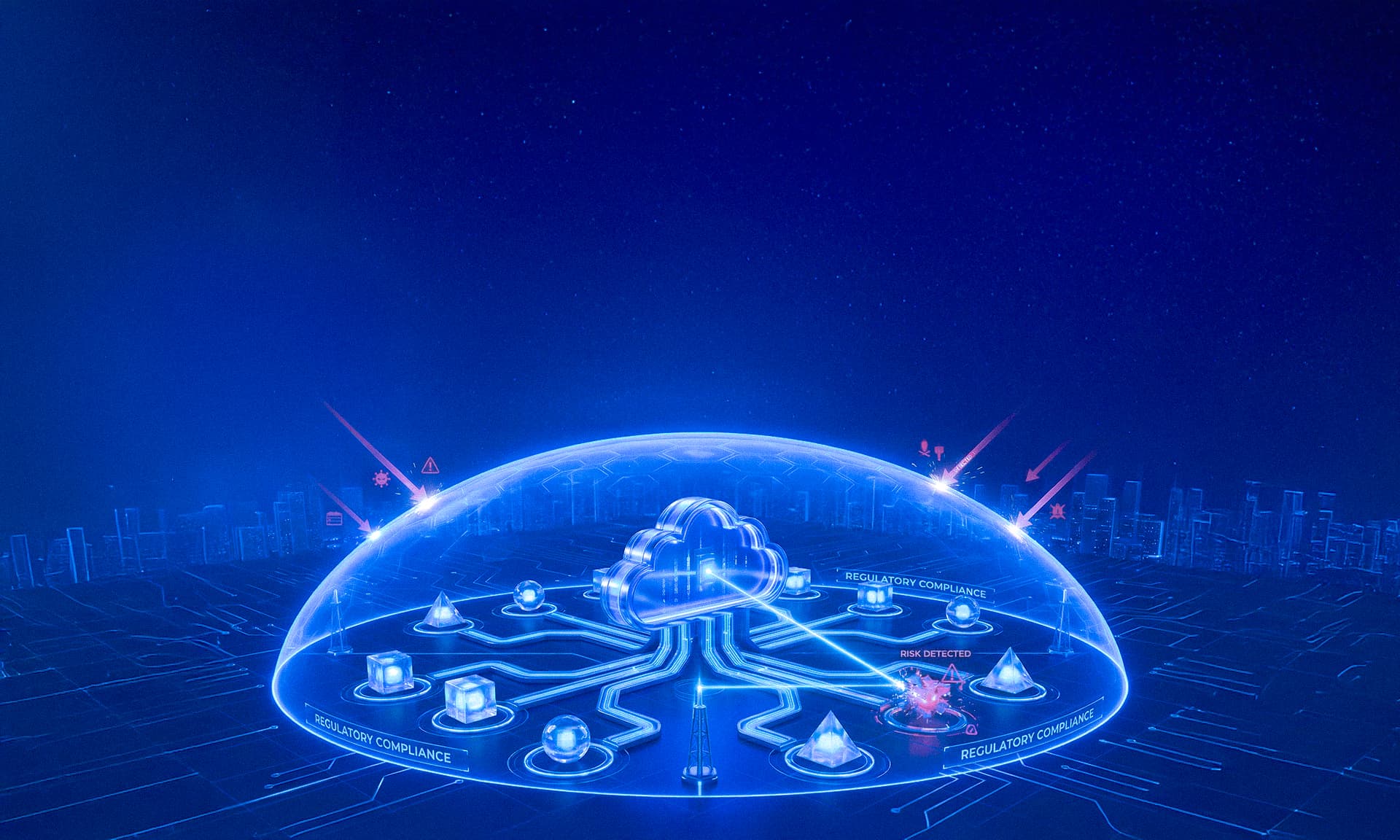 Cloud security testing hero background